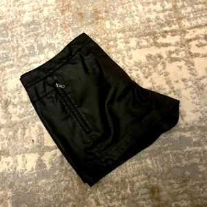 BCBG Max Ariza Black Leather Shorts